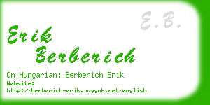 erik berberich business card